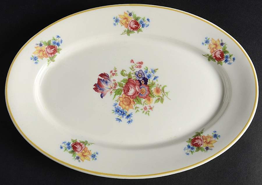 Colonial (Restaurant, Off White) 10" Oval Serving Platter by Syracuse-1