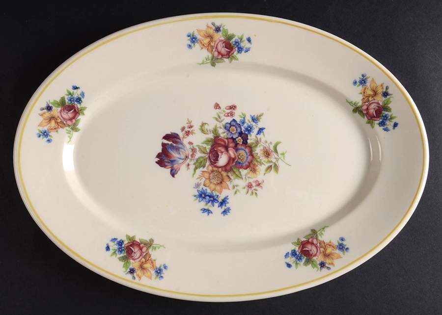 Colonial (Restaurant, Off White) 12" Oval Serving Platter by Syracuse-1