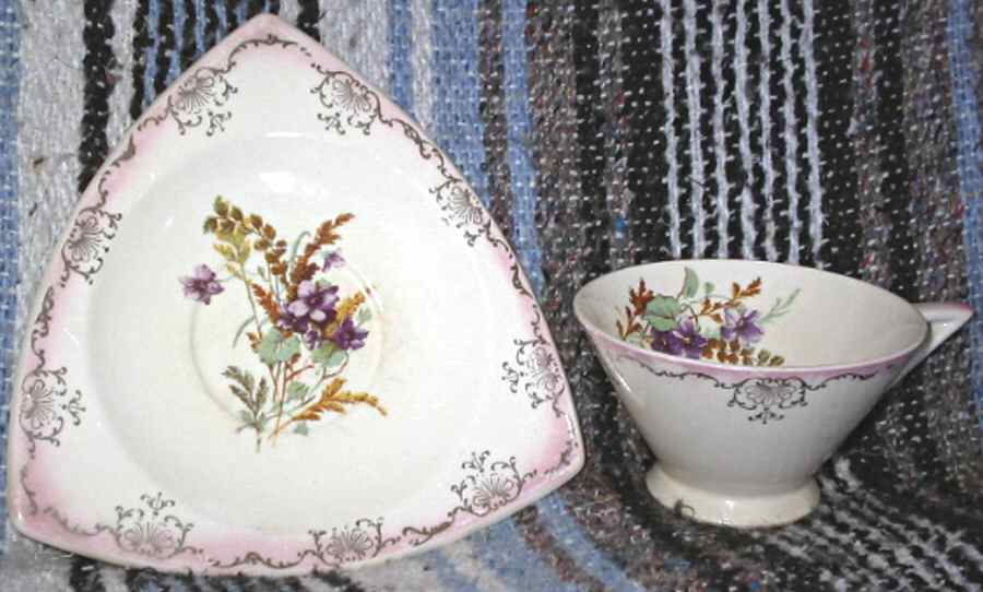 Slm242 Footed Cup & Saucer Set by Salem-1