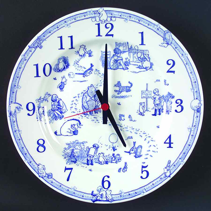Classic Pooh Discovery (Blue) Clock Plate by Spode-1