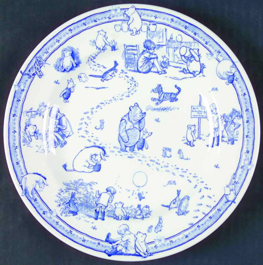 Classic Pooh Discovery (Blue) Child's Plate by Spode-1
