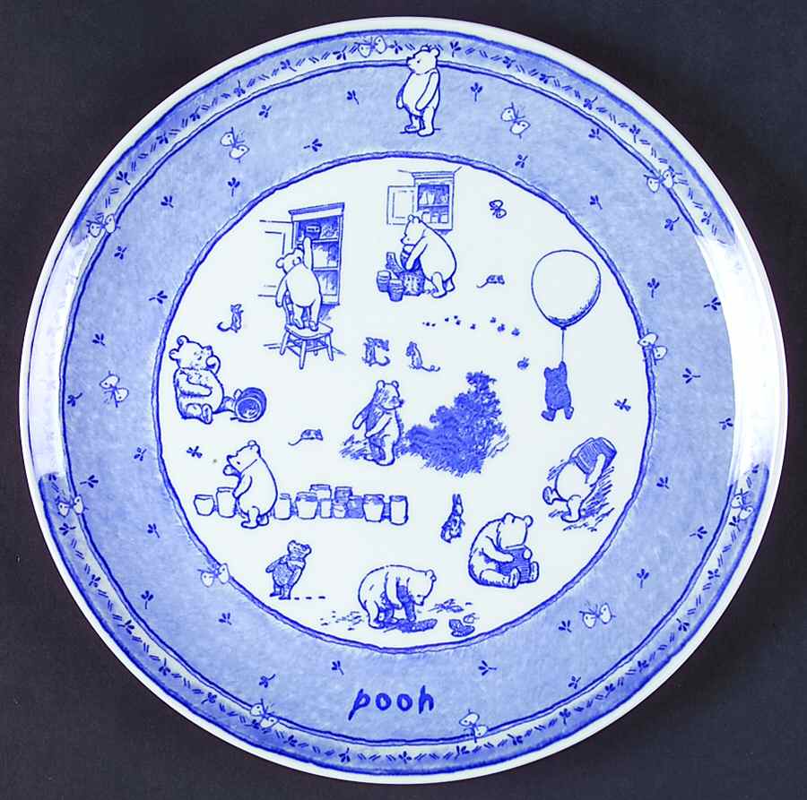 Classic Pooh Discovery (Blue) Wall Plate by Spode-1