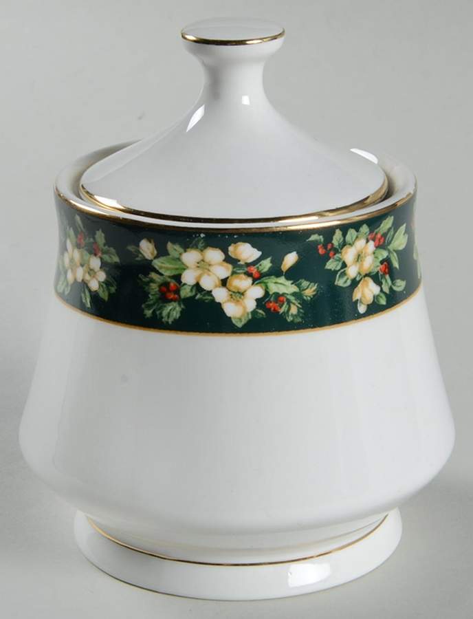 Splendor Green Sugar Bowl & Lid by Sakura-1