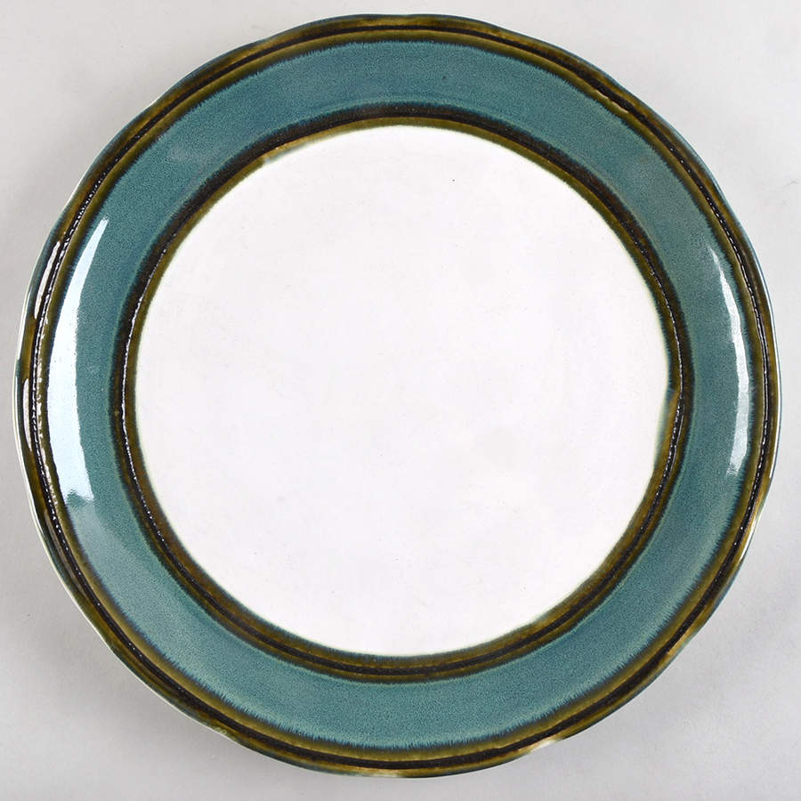 Waves Green 14" Chop Plate (Round Platter) by Sango-1