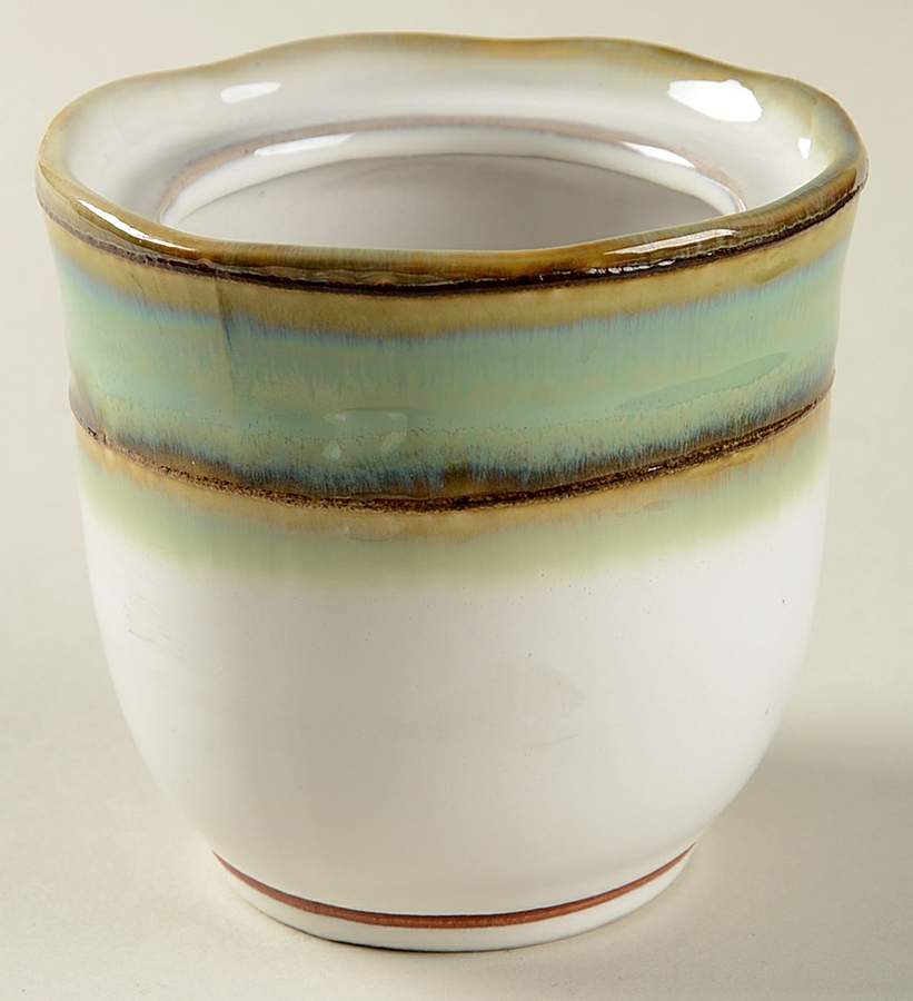 Waves Green Sugar Bowl No Lid by Sango-1