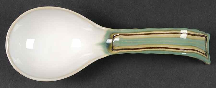 Waves Green Spoon Rest/Holder (Holds 1 Spoon) by Sango-1
