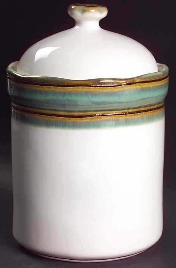 Waves Green Large Canister & Lid by Sango-1