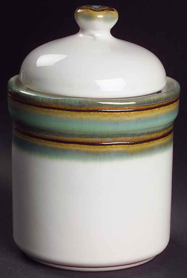 Waves Green Small Canister & Lid by Sango-1