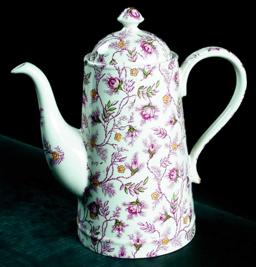 Rosebud Chintz (S3715, Cream) Coffee Pot & Lid by Spode-1