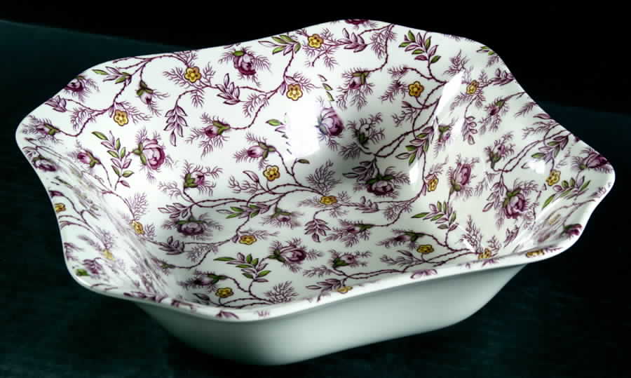 Rosebud Chintz (S3715, Cream) 9" Square Vegetable Bowl by Spode-1