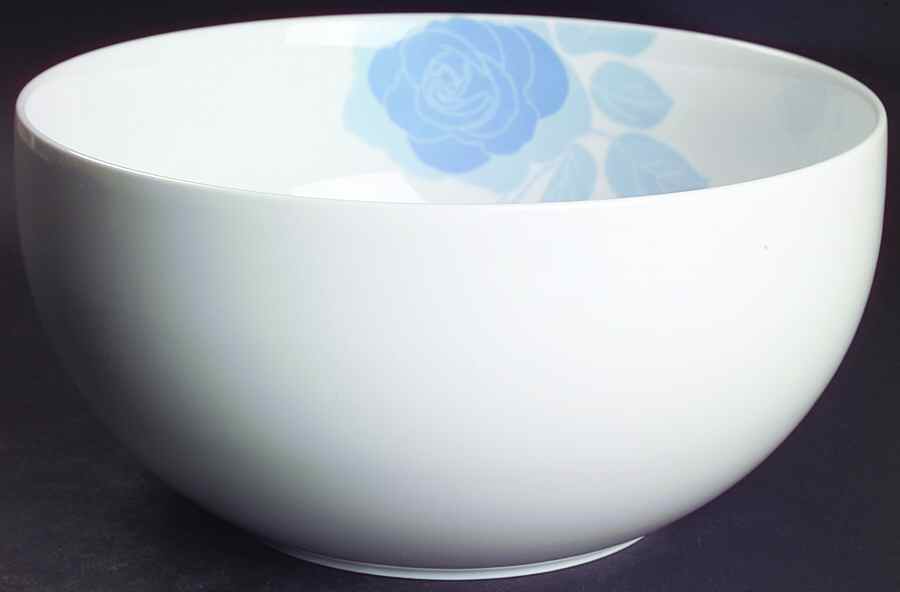 Chelsea Rose Blue 9" Salad Serving Bowl by Studio Nova-1