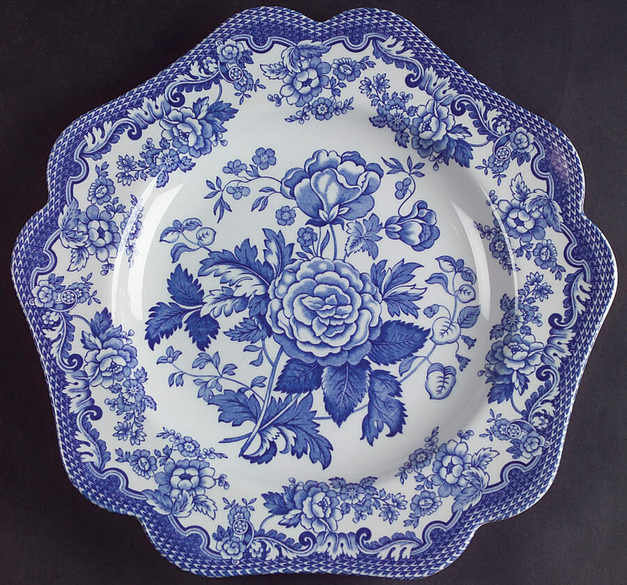 Blue Room Garden Collection (White Background) Buffet/Dessert Plate by Spode-1