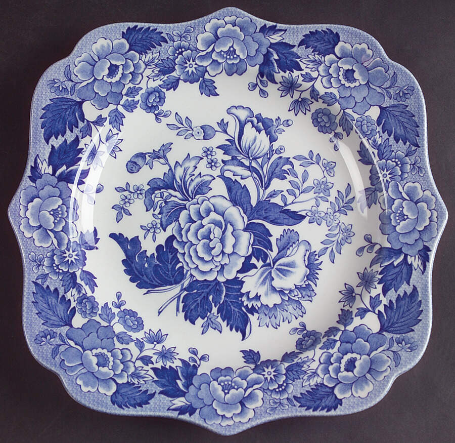 Blue Room Garden Collection (White Background) Buffet/Dessert Plate by Spode-1