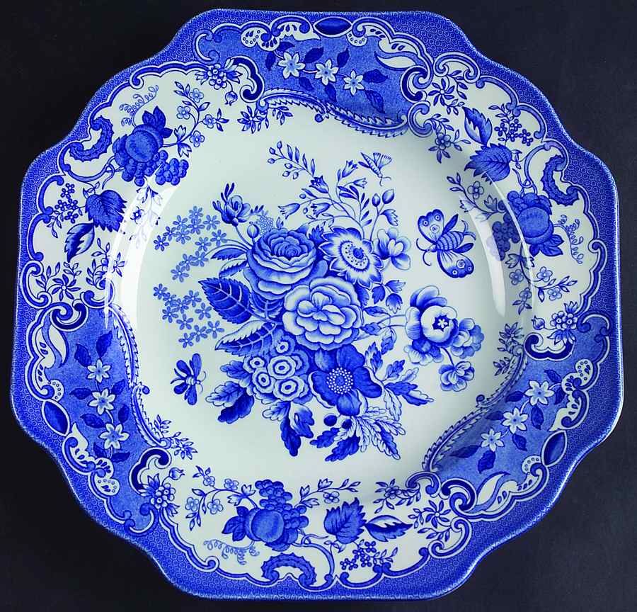 Blue Room Garden Collection (White Background) Buffet/Dessert Plate by Spode-1