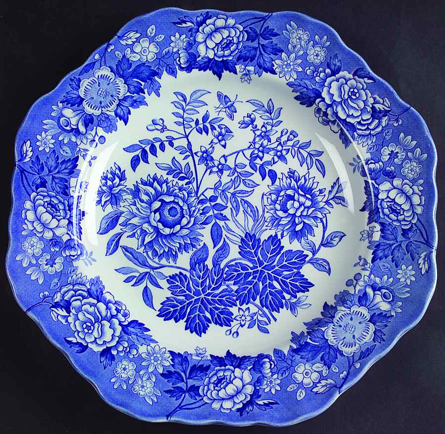 Blue Room Garden Collection (White Background) Buffet/Dessert Plate by Spode-1