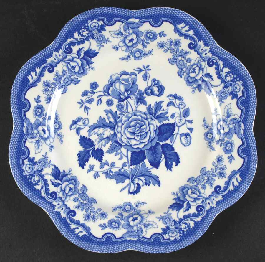 Blue Room Garden Collection (White Background) Buffet/Dessert Plate by Spode-1