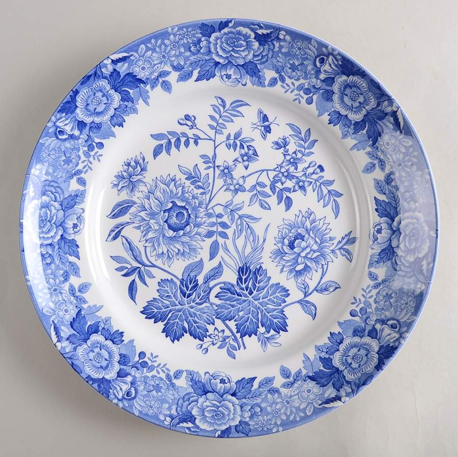 Blue Room Garden Collection (White Background) Large Dinner Plate by Spode-1