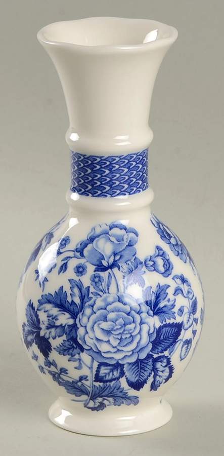 Blue Room Garden Collection (White Background) 5" Vase by Spode-1