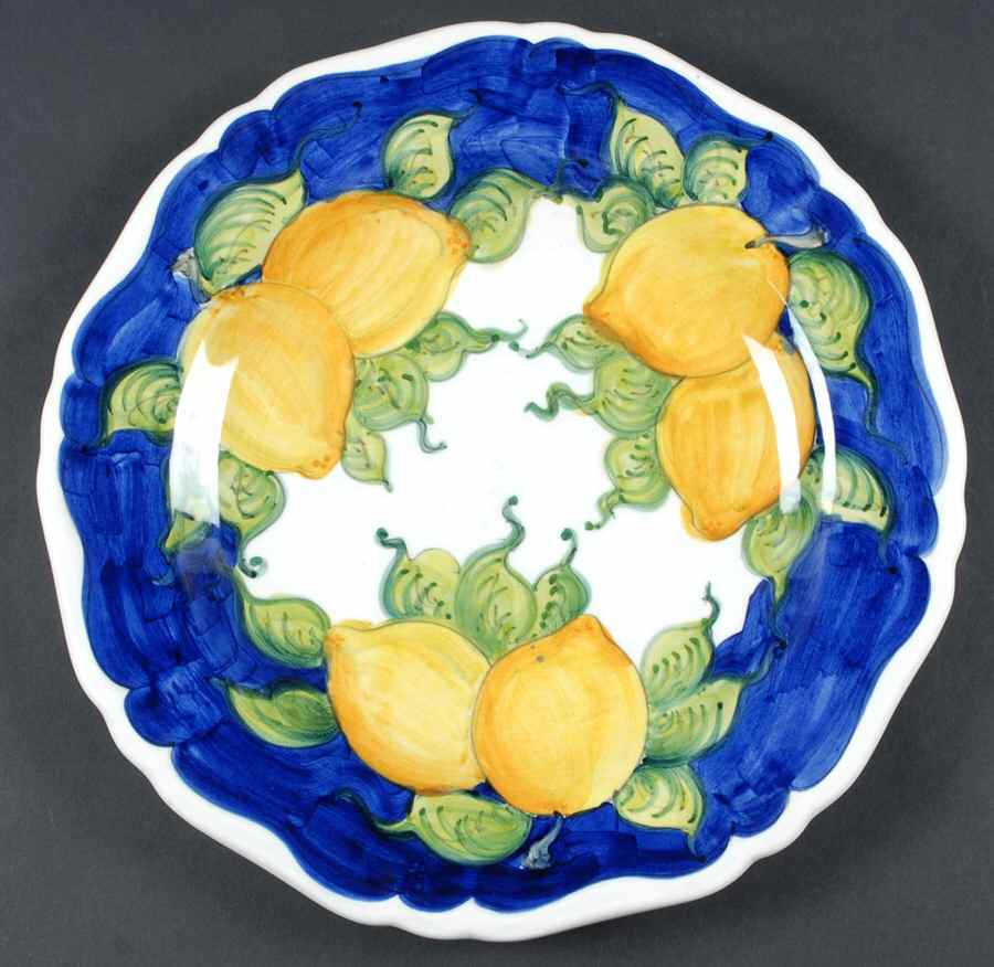 Blue Lemon Dinner Plate by Skyros-1