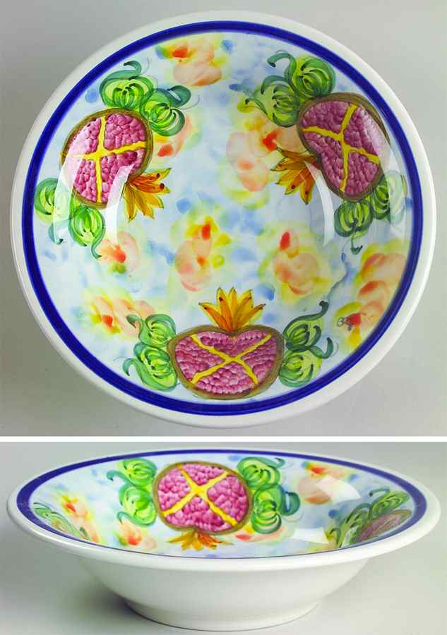 Pomegranate Rim Soup Bowl by Skyros-1
