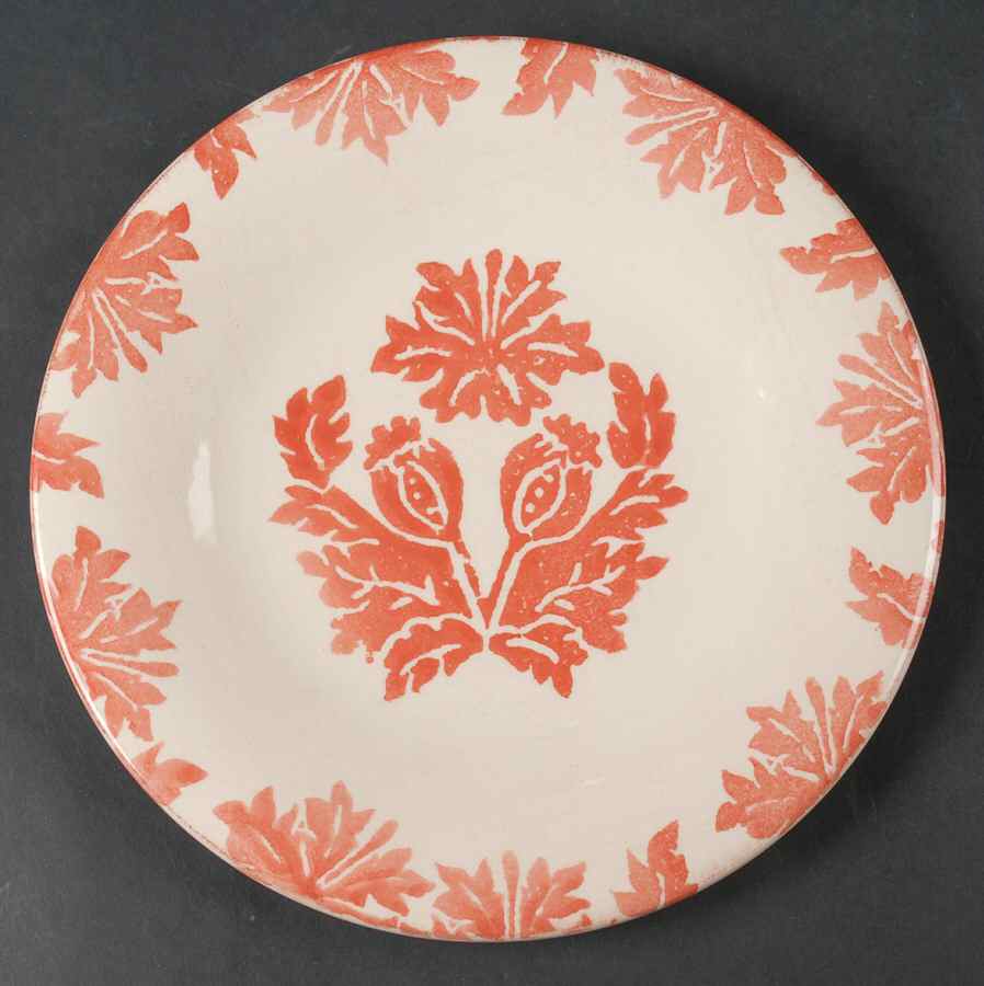 Caldas Autumn Red Accent Salad Plate by Skyros-1