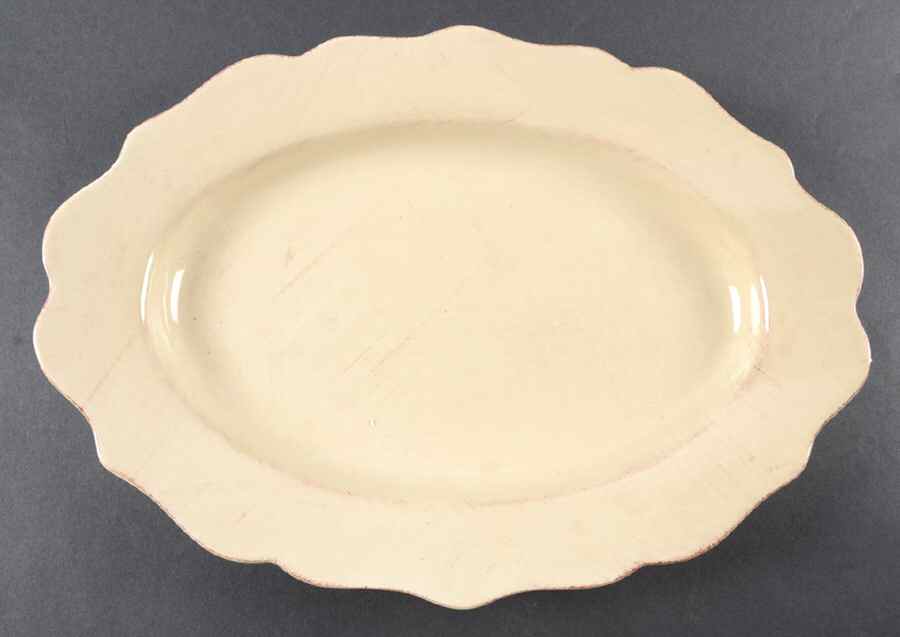 Caldas Camomille (Light Yellow) 16" Oval Serving Platter by Skyros-1