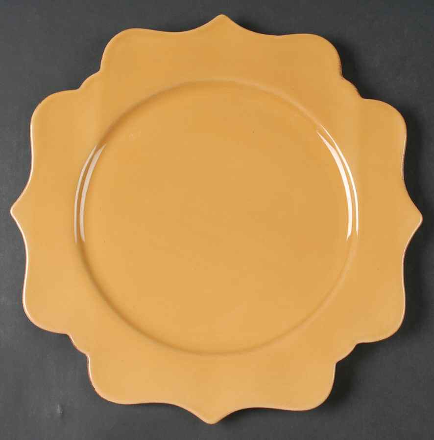 Caldas Mustard (Dark Yellow) Service Plate (Charger) by Skyros-1
