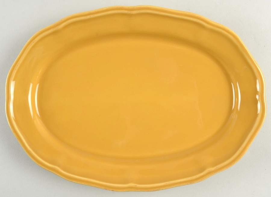 Corricoware Mustard 11" Oval Serving Platter by Skyros-1