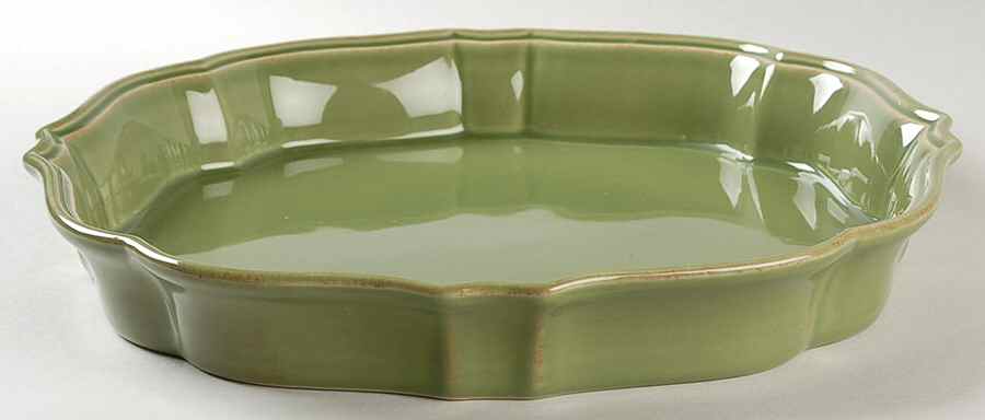 Corricoware Green 11" Oval Baker by Skyros-1