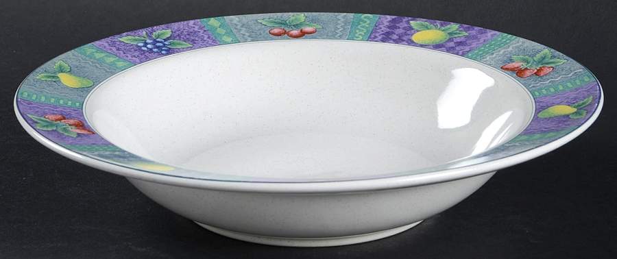 Country Harvest Rim Soup Bowl by Studio Nova-1