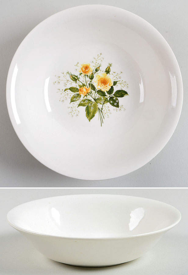 Cathy Rose Yellow (Coupe, No Trim) Coupe Cereal Bowl by Sabin-1