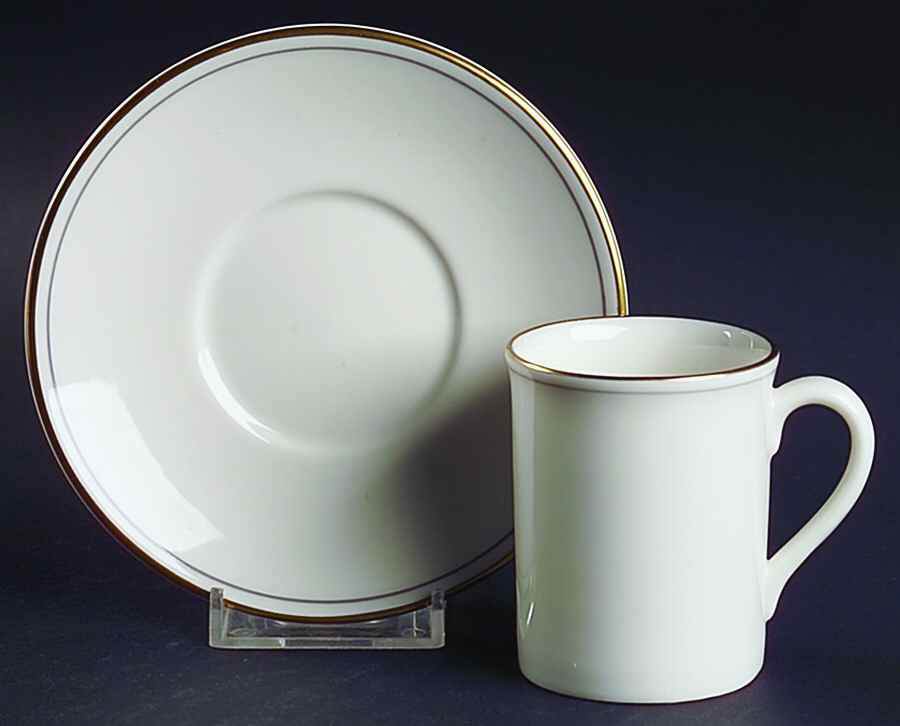 Lumiere Flat Demitasse Cup & Saucer Set by St. Michael (RD)-1