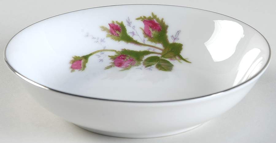 Silvia (Platinum Trim) Fruit/Dessert (Sauce) Bowl by Spring China-1