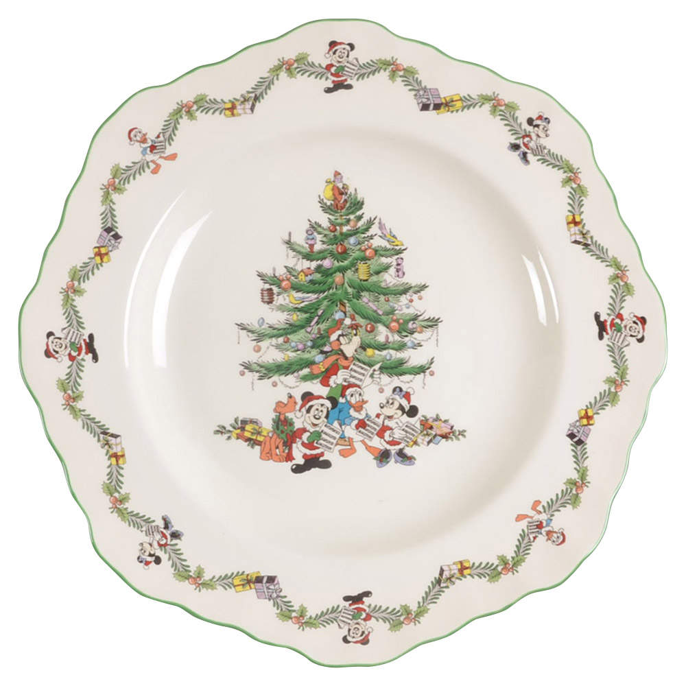 Disney Christmas Tree Celebration Octagonal Luncheon Plate by Spode-1
