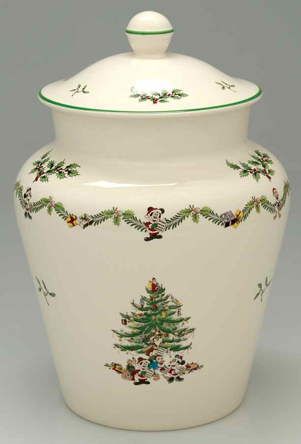 Disney Christmas Tree Celebration Cookie Jar & Lid by Spode-1