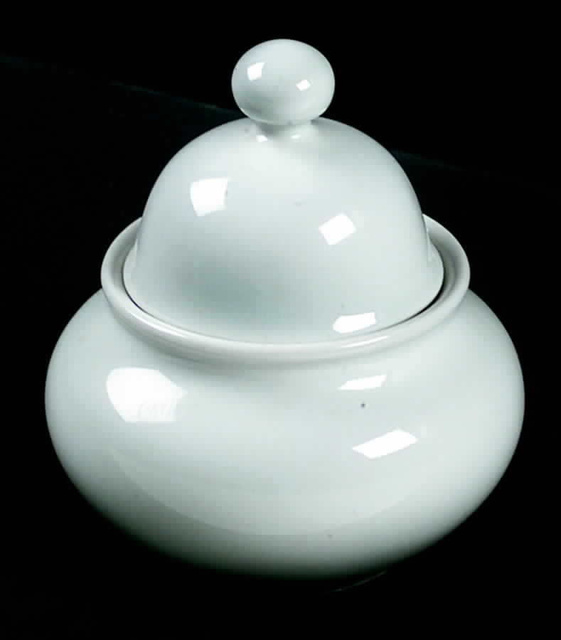 Patricia White Sugar Bowl & Lid by Seltmann-1