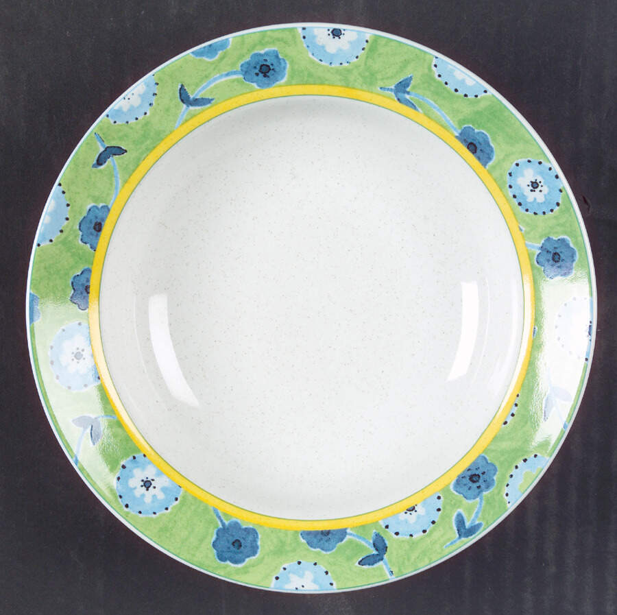 Cote D'Azur Green Rim Fruit/Dessert (Sauce) Bowl by Studio Nova-1