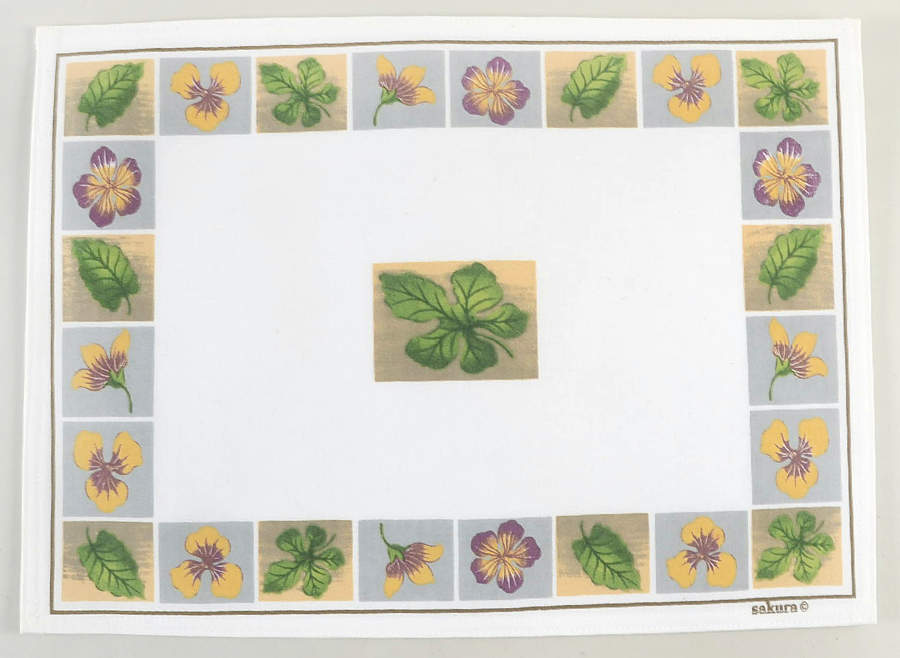 Dried Flowers Cloth Placemat by Sakura-1
