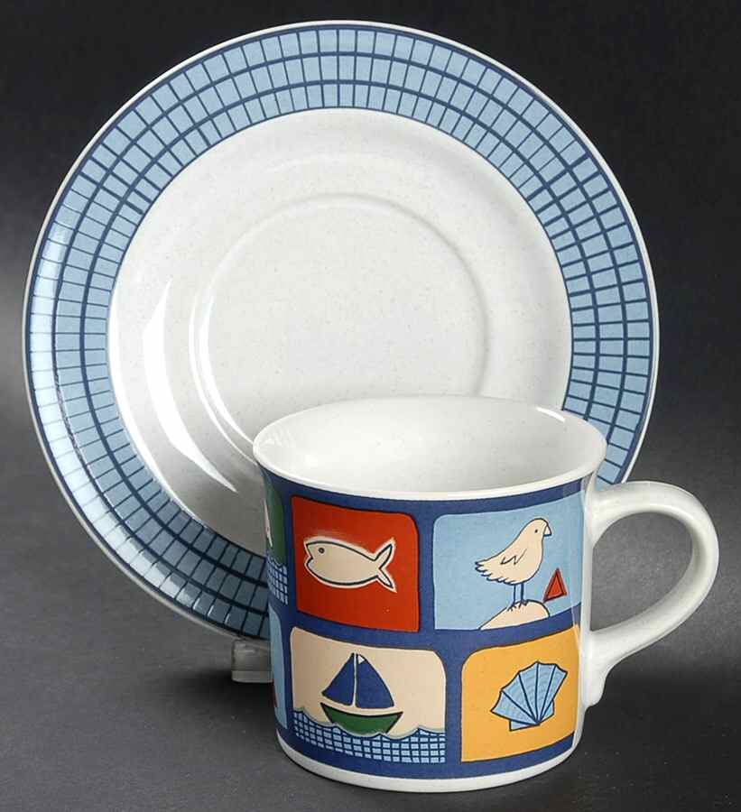Nantucket Flat Cup & Saucer Set by Studio Nova-1