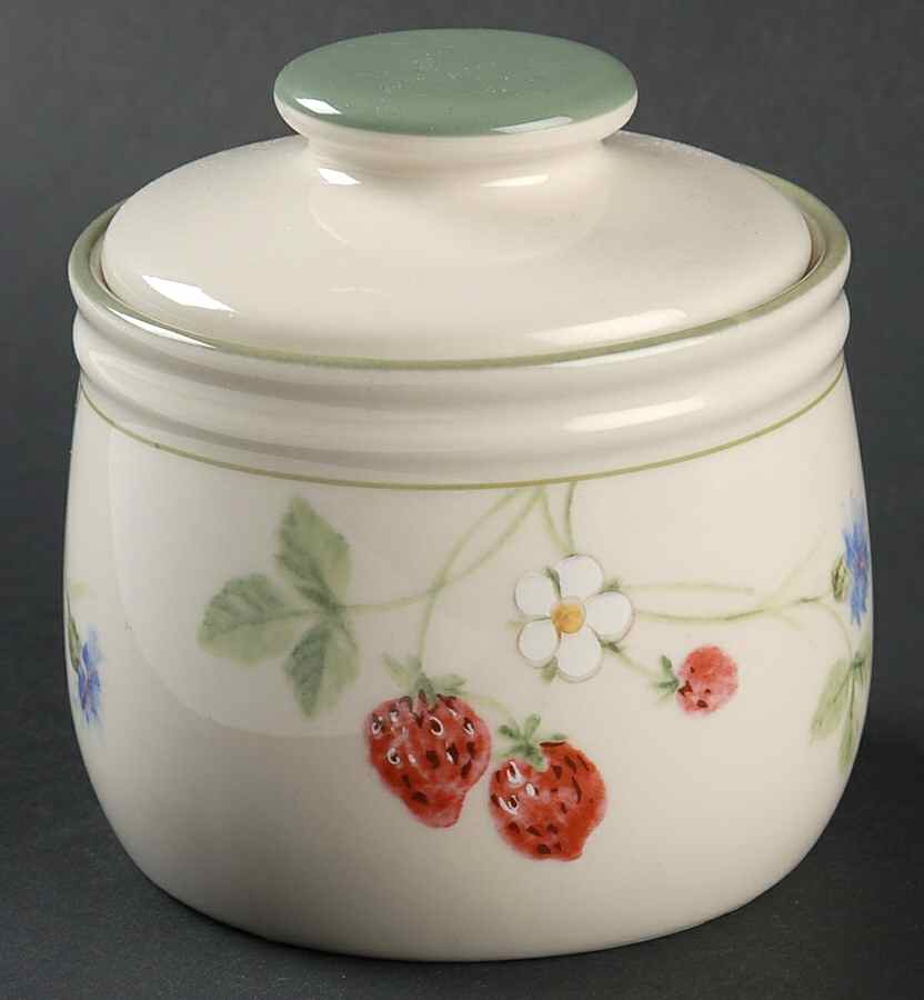 Strawberry Festival Sugar Bowl & Lid by Studio Nova-1