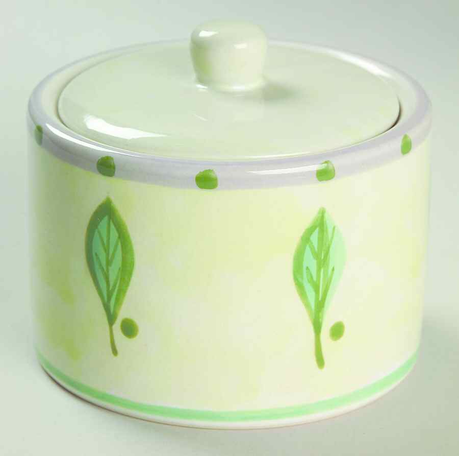 Tender Leaf Sugar Bowl & Lid by Studio Nova-1