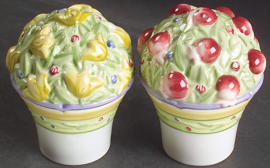 Provence Garden Sculpted Salt & Pepper Set by Studio Nova-1