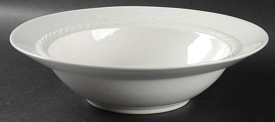 Braid White 10" Round Vegetable Bowl by Studio Nova-1