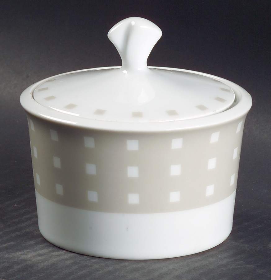 Avenue Taupe Sugar Bowl & Lid by Studio Nova-1