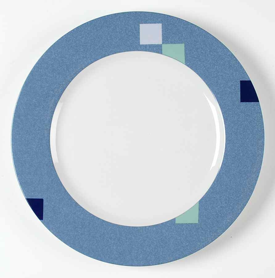 Color Chip Blue 12" Chop Plate (Round Platter) by Studio Nova-1
