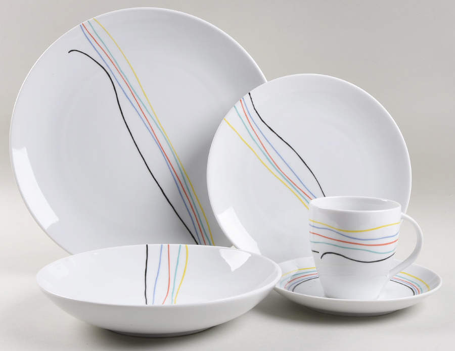 Color Threads 5 Piece Place Setting by Studio Nova-1