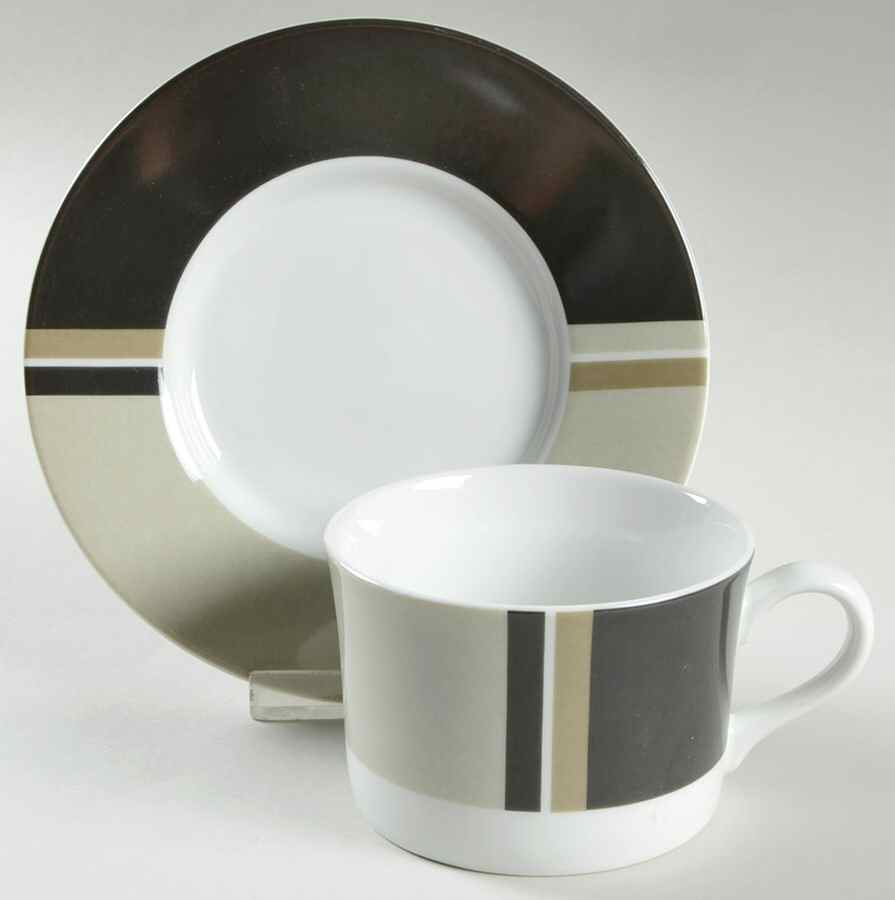High Society Flat Cup & Saucer Set by Studio Nova-1