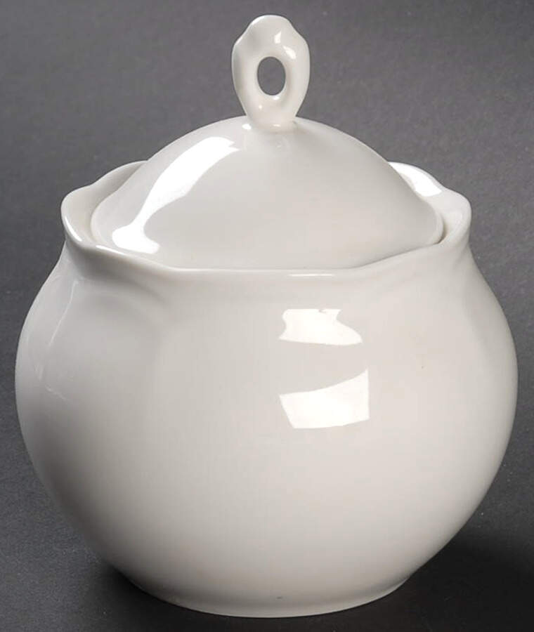 White Rose Sugar Bowl & Lid by Studio Nova-1