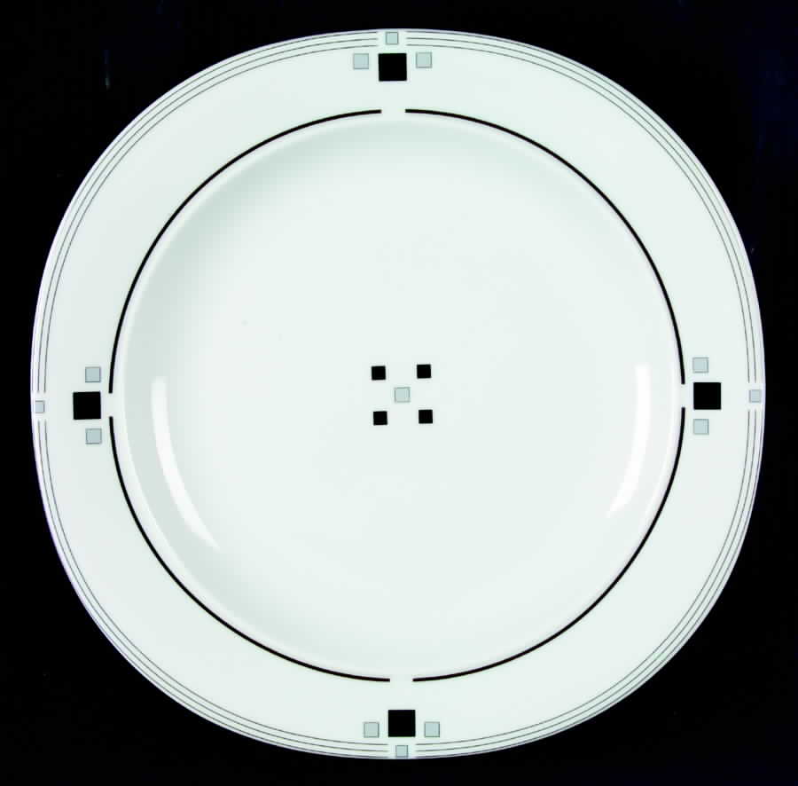 Tuxedo Square Dinner Plate by Studio Nova-1