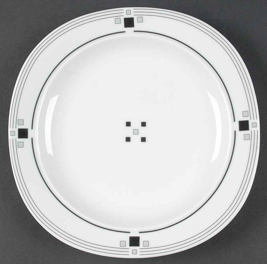 Tuxedo Square Salad Plate by Studio Nova-1